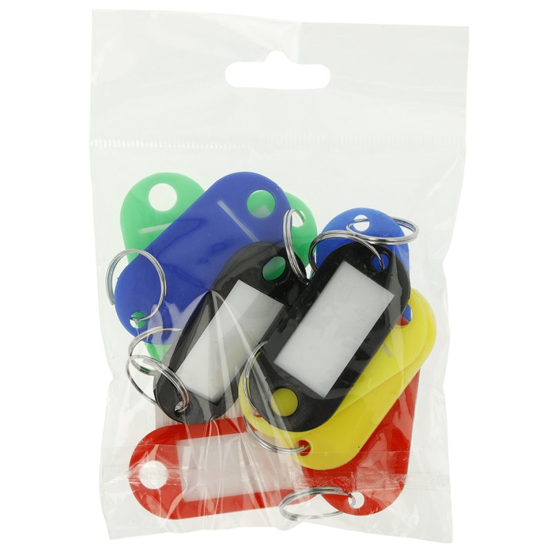 WESTCOTT sleutelhangers met ring, gekleurd, 10 stuks